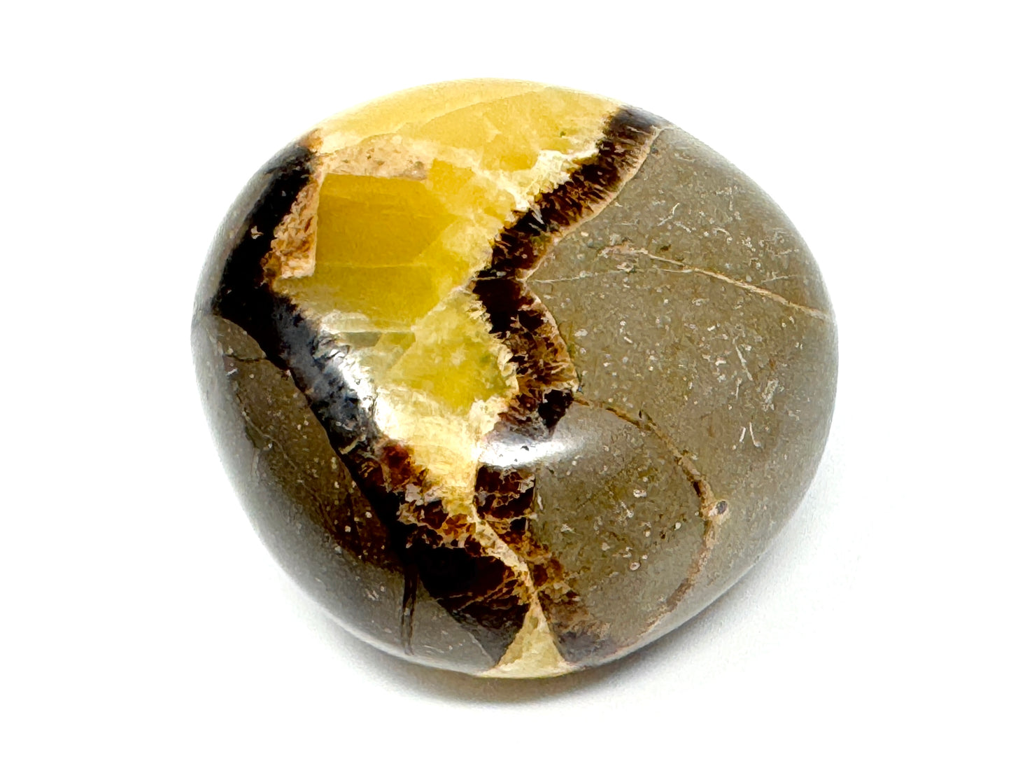 Yellow Septarian Crystal Pebble 5.1cm