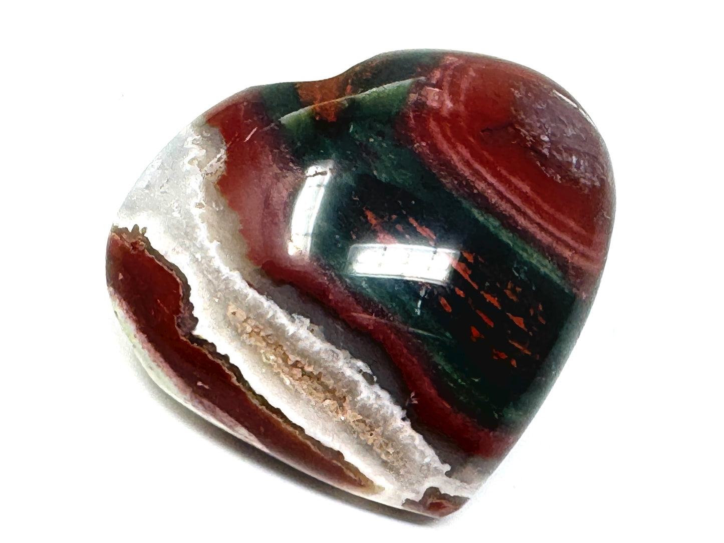 Zebra Jasper Crystal Heart 5.7cm