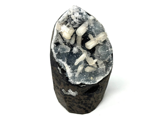 Natural Zeolite Crystal Druzy Chalcedony With apophyllite 9cm
