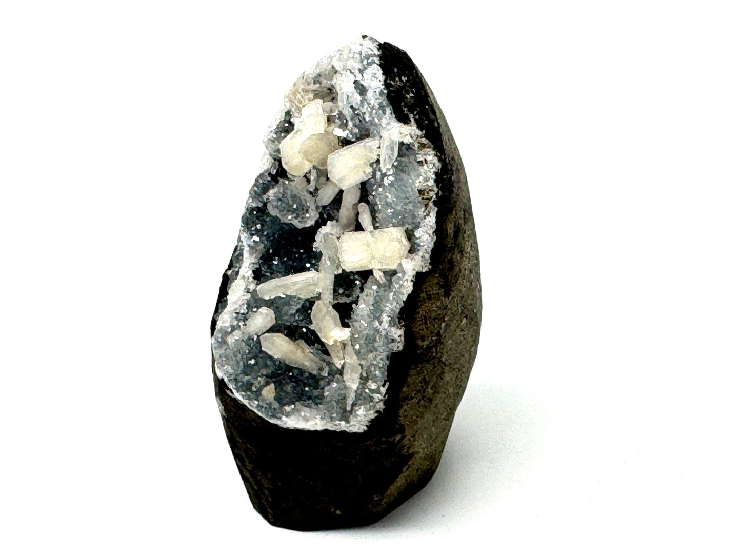 Natural Zeolite Crystal Druzy Chalcedony With apophyllite 9cm