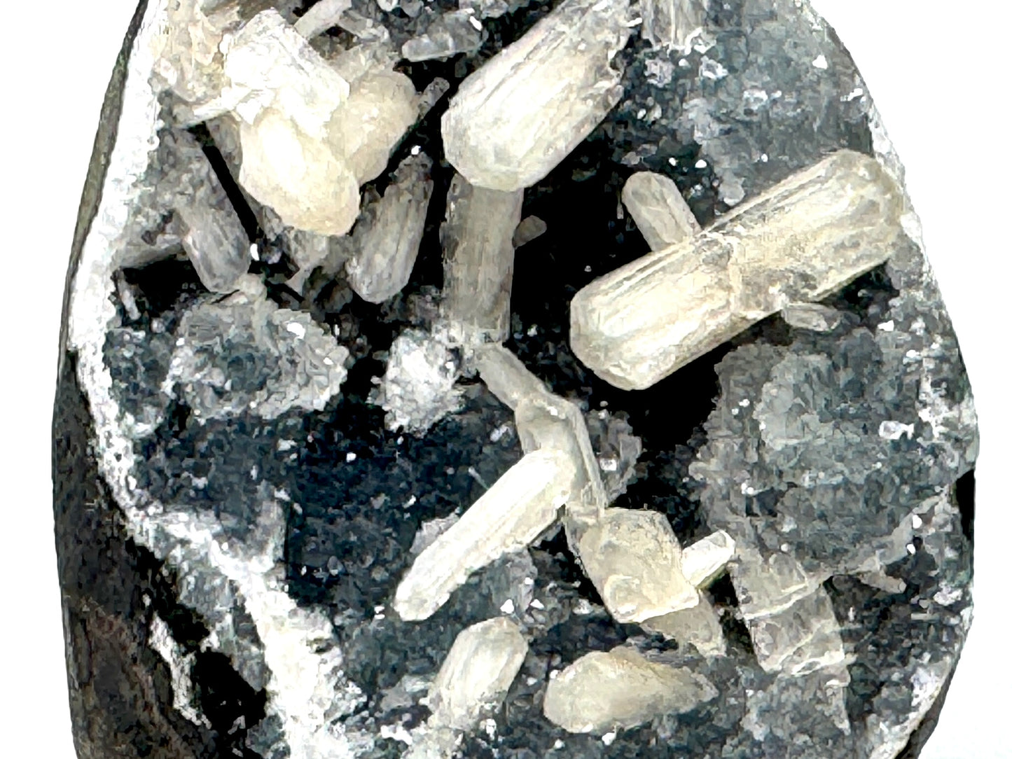 Natural Zeolite Crystal Druzy Chalcedony With apophyllite 9cm