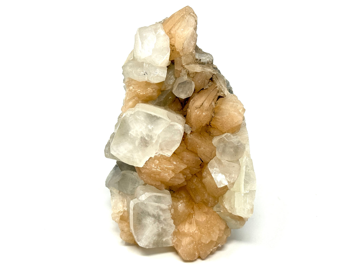 Natural Zeolite Crystal With Stilbite And Apophyllite 12cm