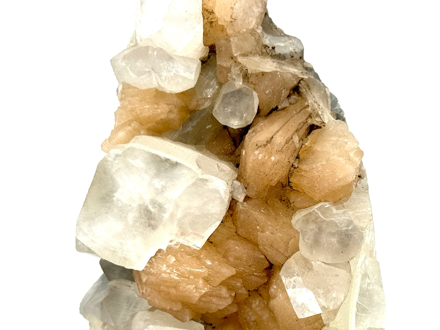 Natural Zeolite Crystal With Stilbite And Apophyllite 12cm