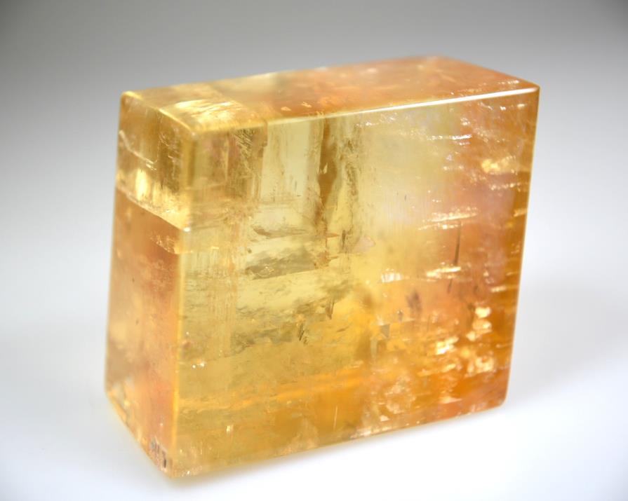 Optical Honey Calcite Crystal