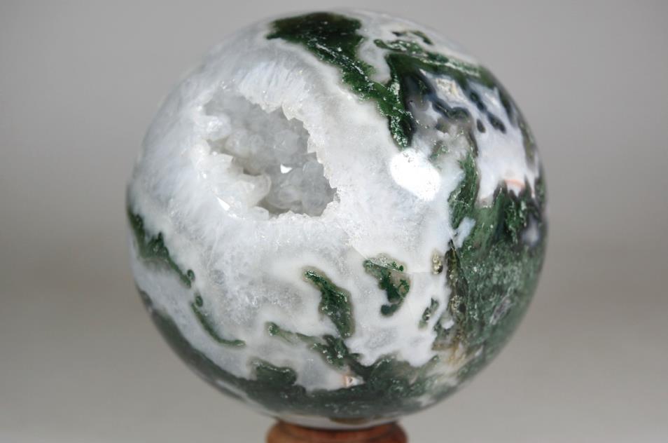 moss agate sphere