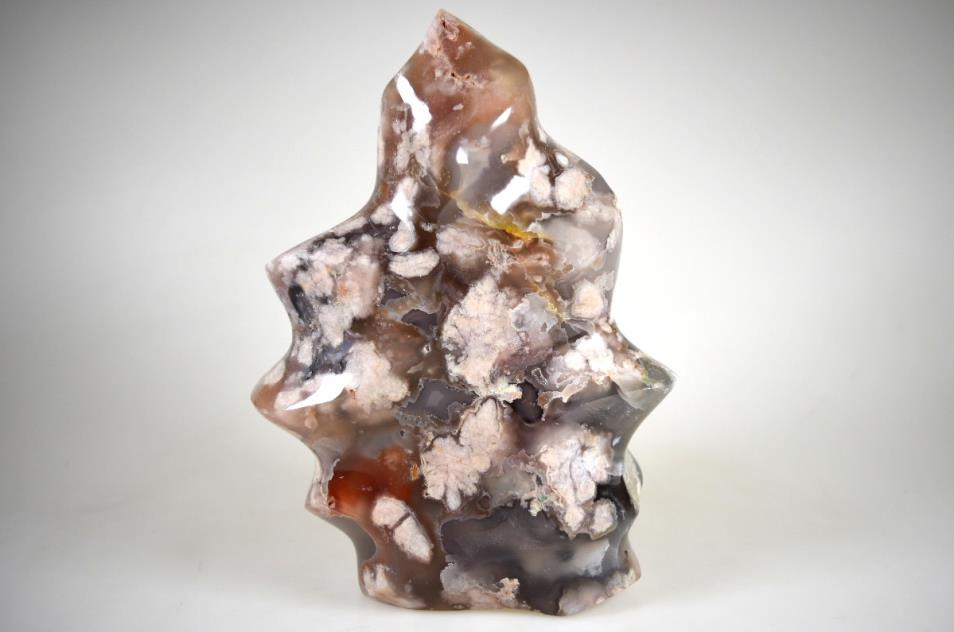 Cherry Blossom Agate Flame Shape Large 19.1cm | Image 1