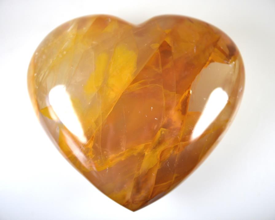 Yellow Quartz Heart 8.7cm | Image 1