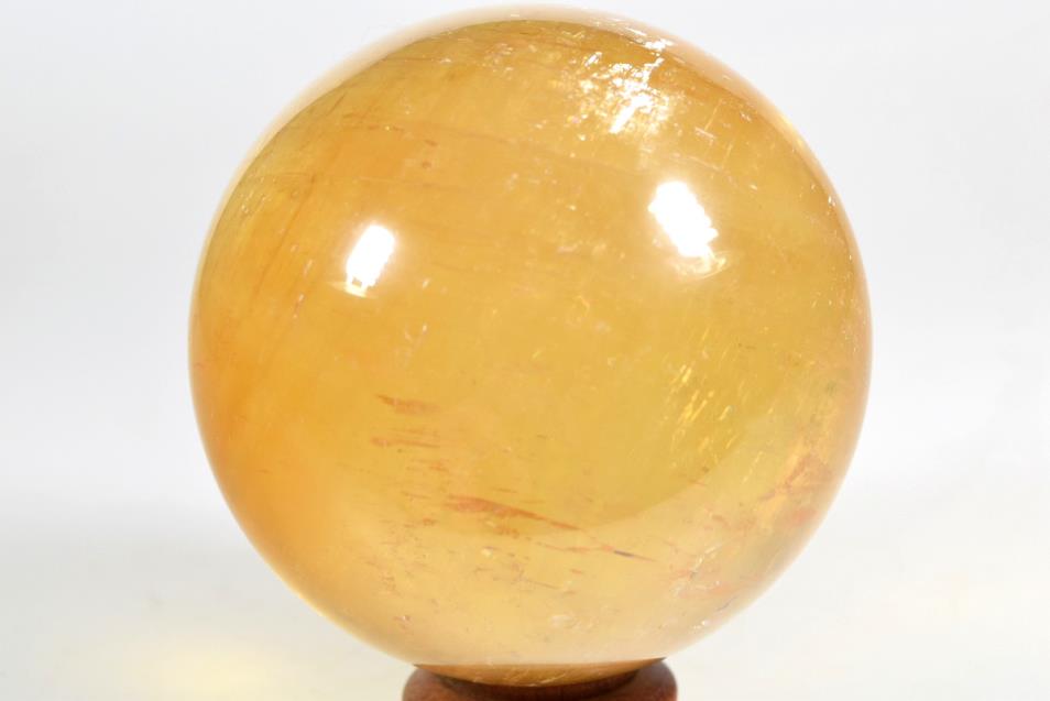 Optical Honey Calcite Sphere 8.7cm | Image 1