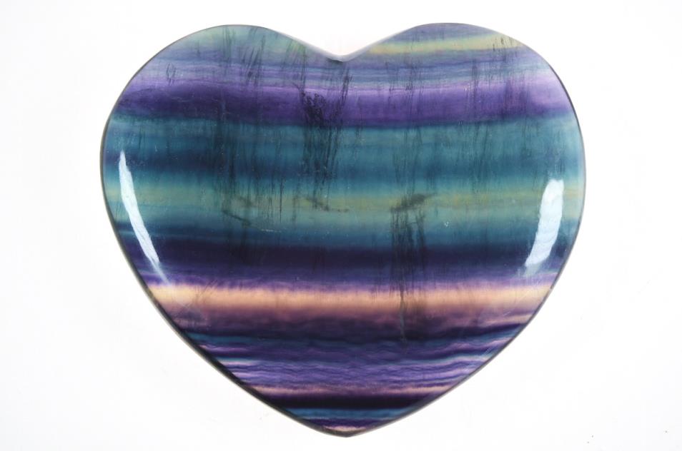 Rainbow Fluorite Heart 8.9cm | Image 1