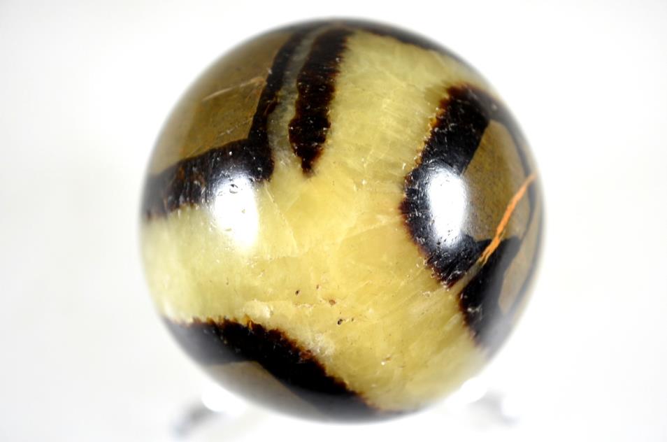 Yellow Septarian Sphere 5.5cm | Image 1