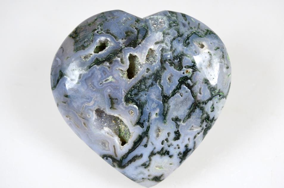 Moss Agate Heart 6.8cm | Image 1