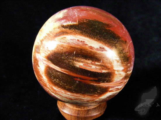 Fossil Wood Sphere 6.2cm | Image 1