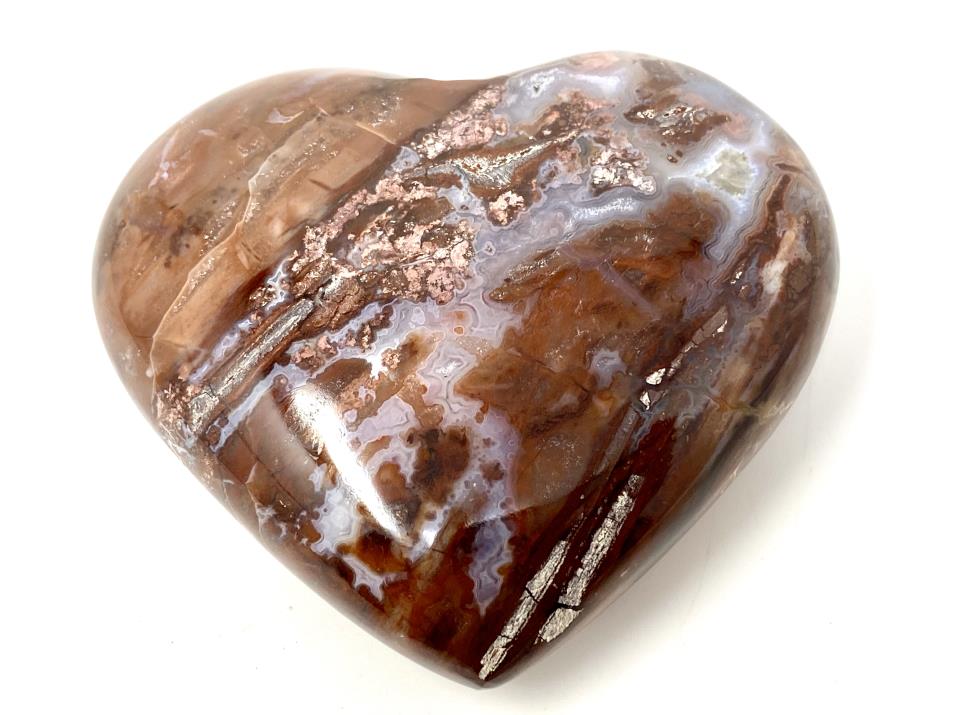 Fossil Wood Heart 6.8cm | Image 1