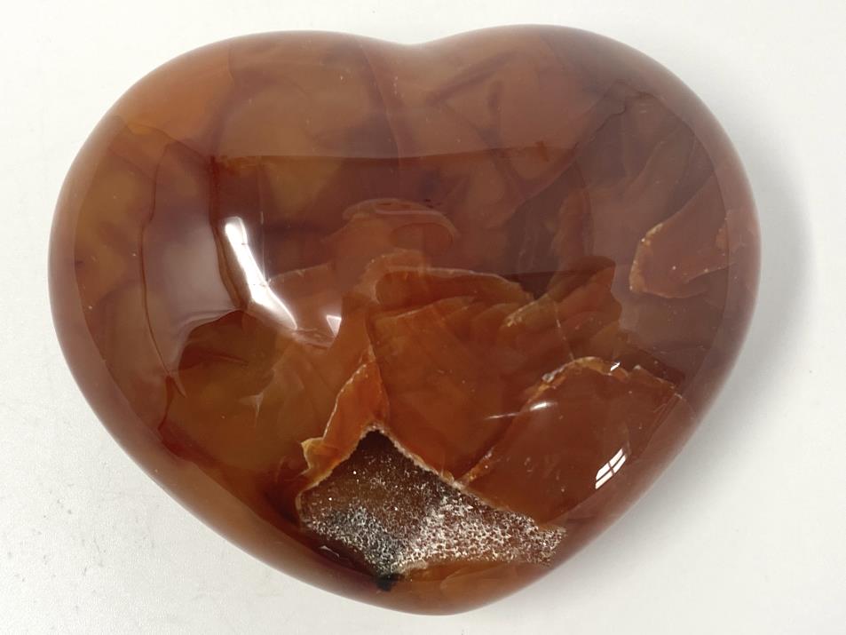 Druzy Carnelian Heart Large 8.2cm | Image 1