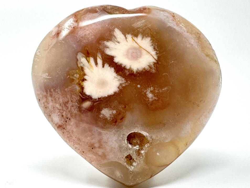 Cherry Blossom Agate Heart 6.3cm | Image 1