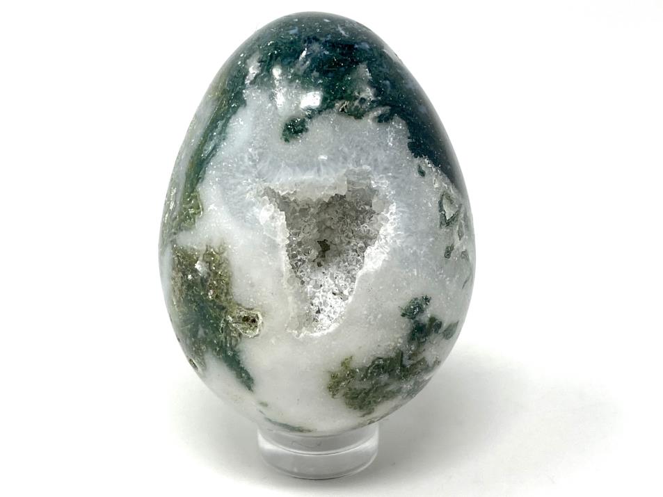 Druzy Moss Agate Egg 5.2cm | Image 1