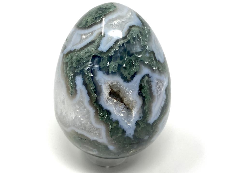 Druzy Moss Agate Egg 5.6cm | Image 1