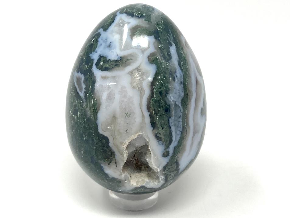 Druzy Moss Agate Egg 5.7cm | Image 1
