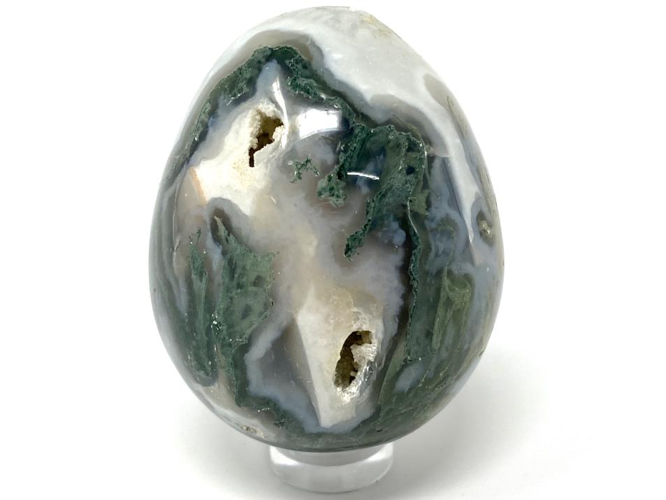 Druzy Moss Agate Egg 5.2cm | Image 1