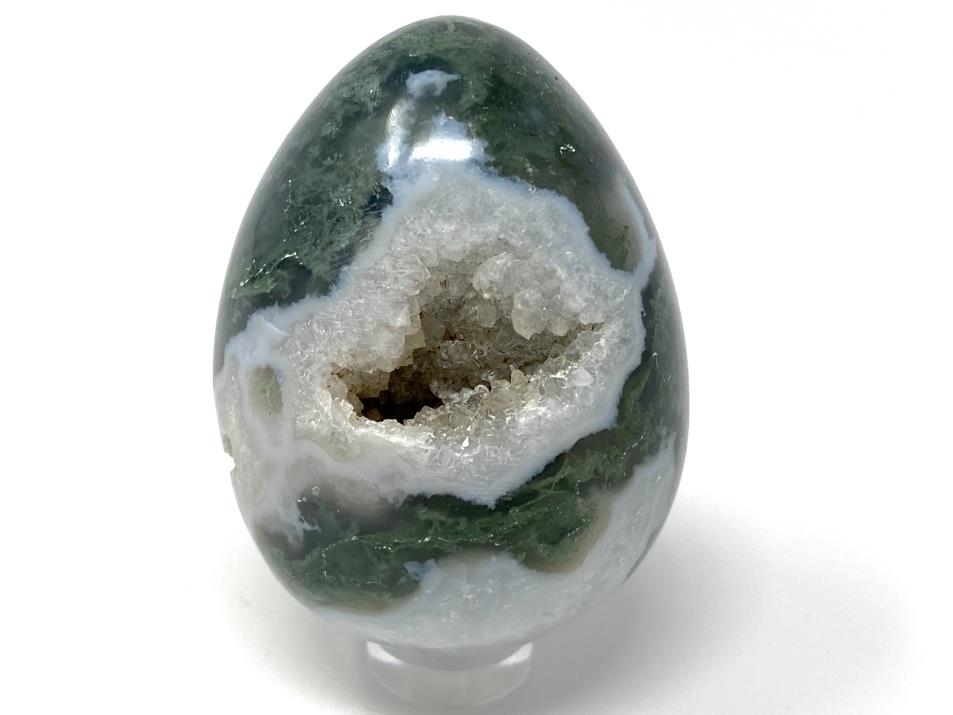 Druzy Moss Agate Egg 5.5cm | Image 1