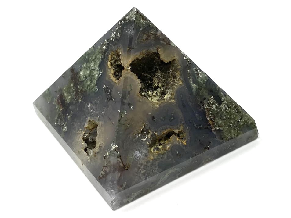 Druzy Moss Agate Pyramid 6.1cm | Image 1
