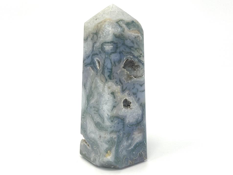 Druzy Moss Agate Tower 12cm | Image 1