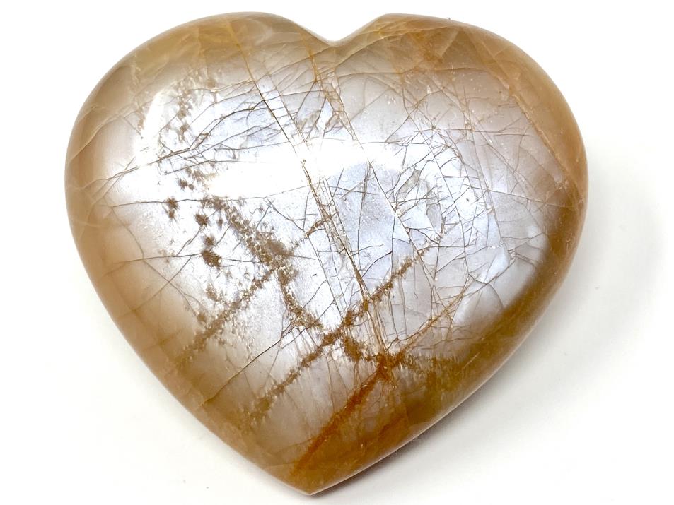 Flashy Peach Moonstone Heart Large 8.3cm | Image 1