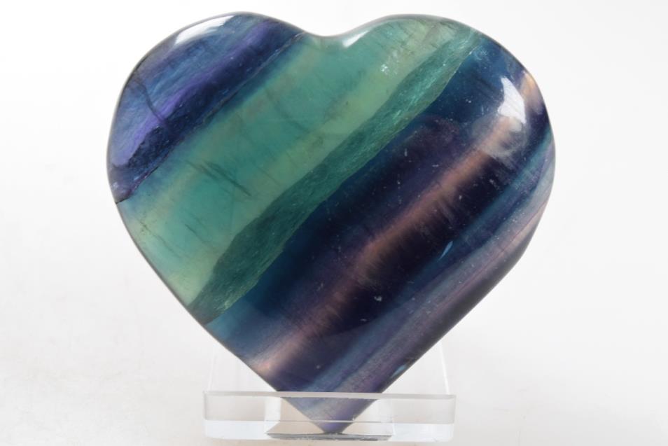 Rainbow Fluorite Heart 7.36cm | Image 1