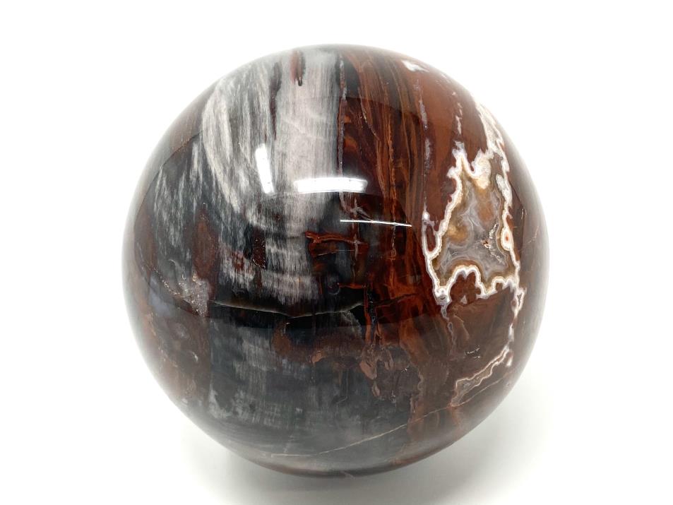 Lixuan Petrified Wood Fossil Crystal Sphere Fossil Crystal Ball Natural Ancient Mineral Polished Sphere 58mm 