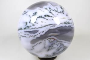 Druzy Moss Agate Sphere Large 11.8cm | Image 5