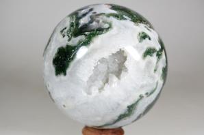 Druzy Moss Agate Sphere 9.5cm | Image 2