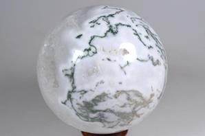 Druzy Moss Agate Sphere 8.4cm | Image 4