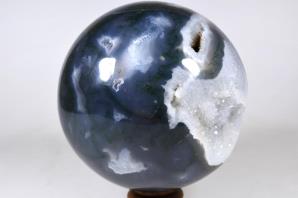 Druzy Moss Agate Sphere 11.2cm | Image 6
