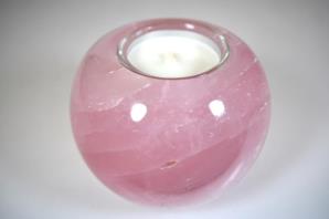 Rose Quartz Candle Holder 8.7cm | Image 2