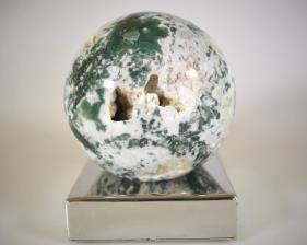 Druzy Moss Agate Sphere Large 11.5cm | Image 3