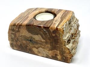 Fossilised Wood Tea Light 15cm | Image 4