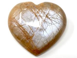 Flashy Peach Moonstone Heart Large 8.3cm | Image 2