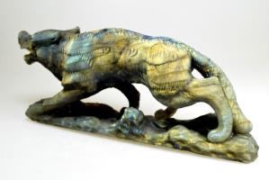Labradorite Wolf Carving 22cm | Image 4