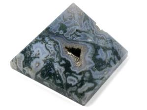 Druzy Moss Agate Pyramid 5.6cm | Image 2