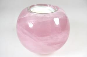 Rose Quartz Candle Holder 9cm | Image 3