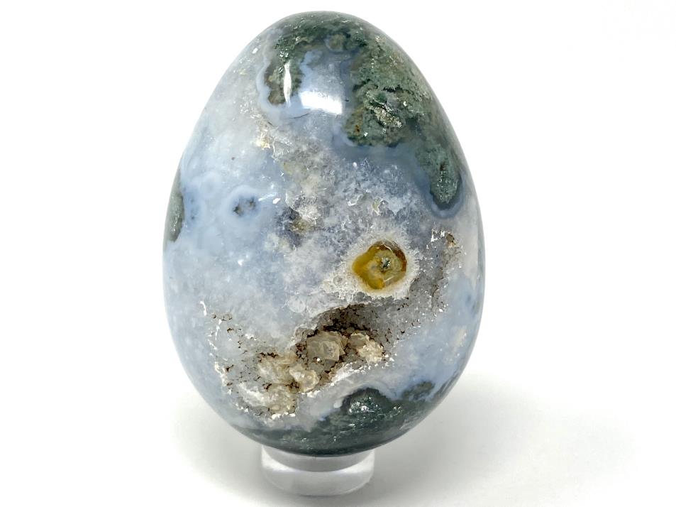 Druzy Moss Agate Egg 5.9cm | Image 1