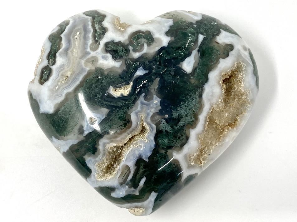 Moss Agate Heart 6.6cm | Image 1