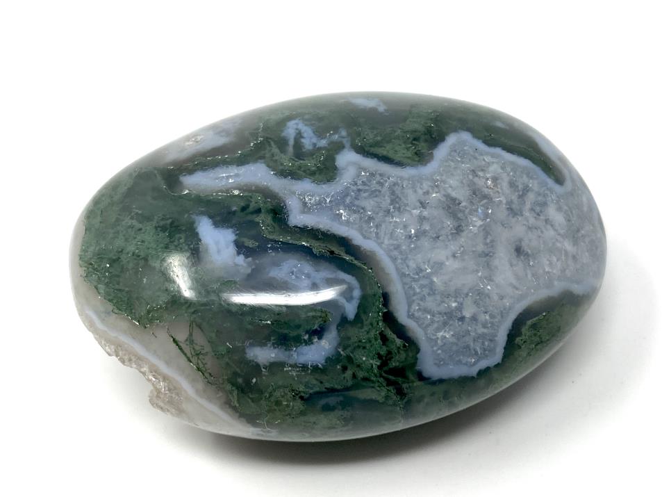 Druzy Moss Agate Pebble 5.8cm | Image 1