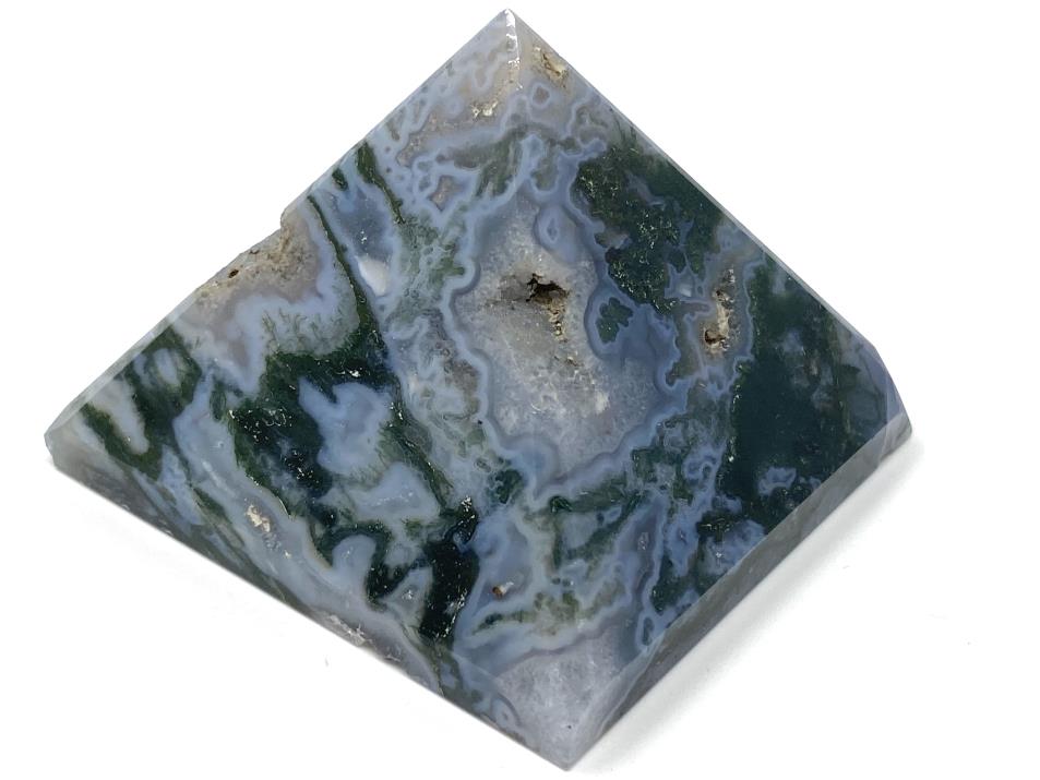 Druzy Moss Agate Pyramid 5.6cm | Image 1