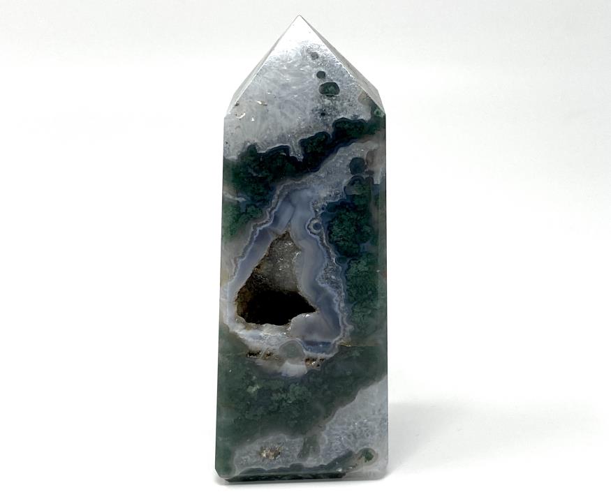 Druzy Moss Agate Tower Large 13.9cm | Image 1