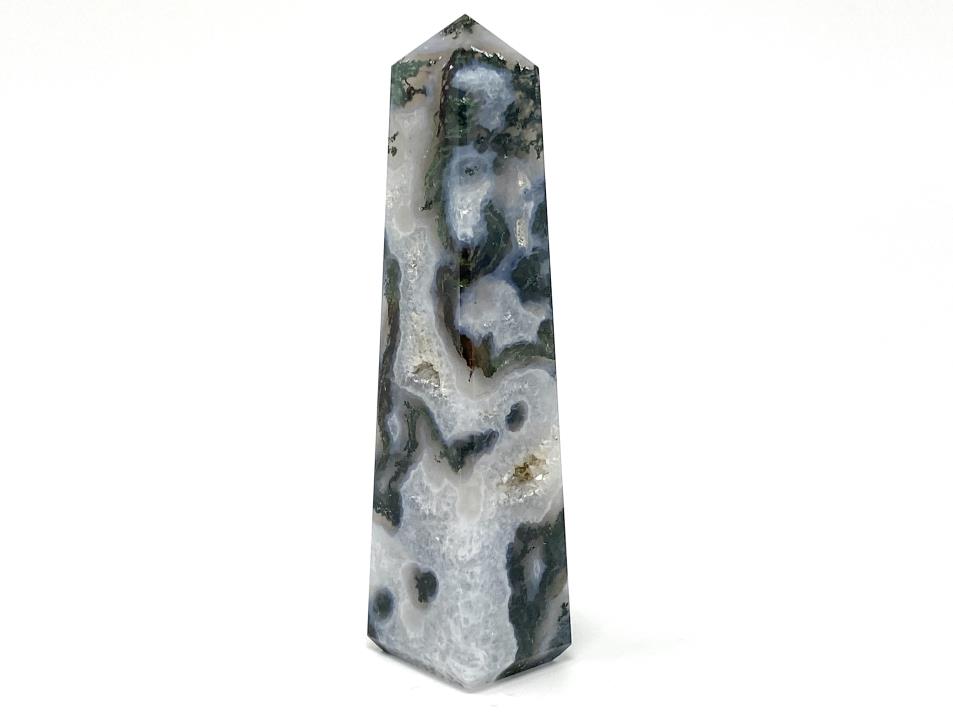 Druzy Moss Agate Tower 9.6cm | Image 1