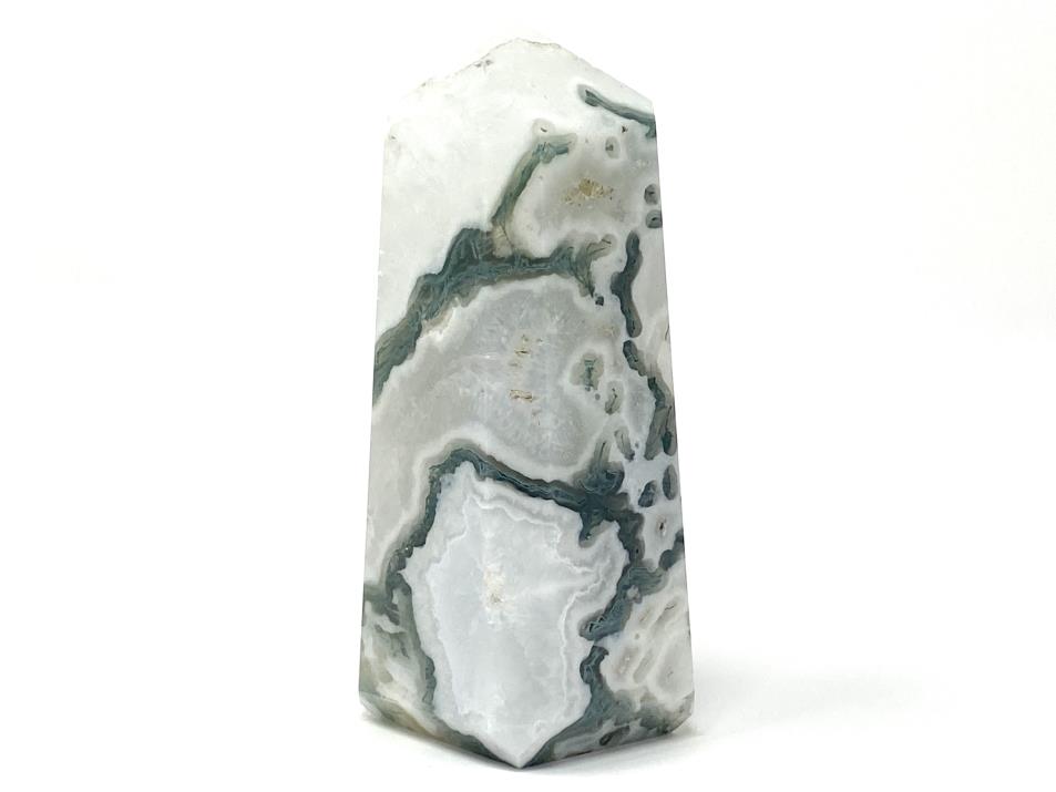 Druzy Moss Agate Tower 7cm | Image 1