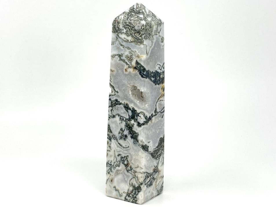 Druzy Moss Agate Tower Large 22.2cm | Image 1